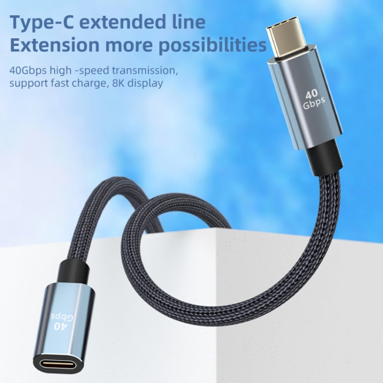 USB4.0 40Gbps Type-C Male to Female Extension Cable, Length:0.8m - Computer & Networking by buy2fix | Online Shopping UK | buy2fix