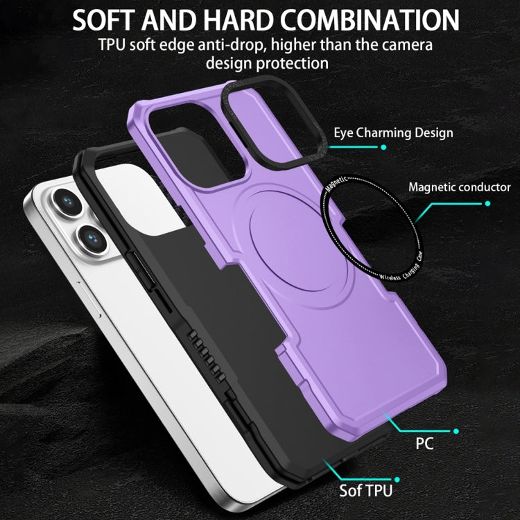 For Samsung Galaxy S22 5G MagSafe Shockproof Armor Phone Case(Purple) - Galaxy S22 5G Cases by buy2fix | Online Shopping UK | buy2fix