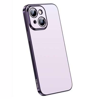 For iPhone 14 SULADA Electroplating Frosted All-inclusive TPU Phone Case(Purple) - iPhone 14 Cases by SULADA | Online Shopping UK | buy2fix