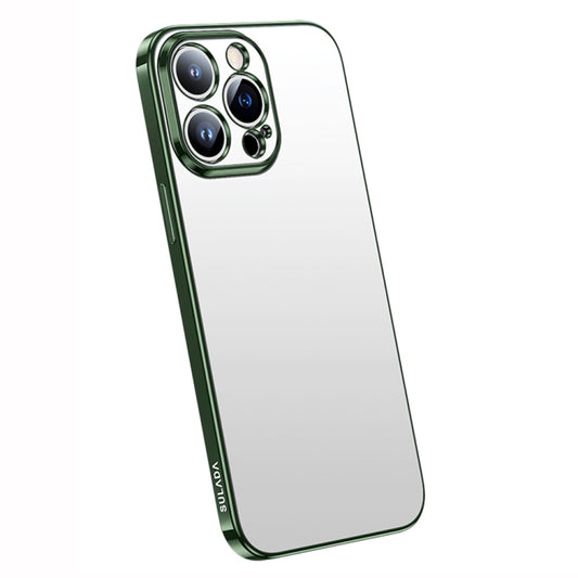 For iPhone 14 Pro Max SULADA Electroplating Frosted All-inclusive TPU Phone Case(Green) - iPhone 14 Pro Max Cases by SULADA | Online Shopping UK | buy2fix