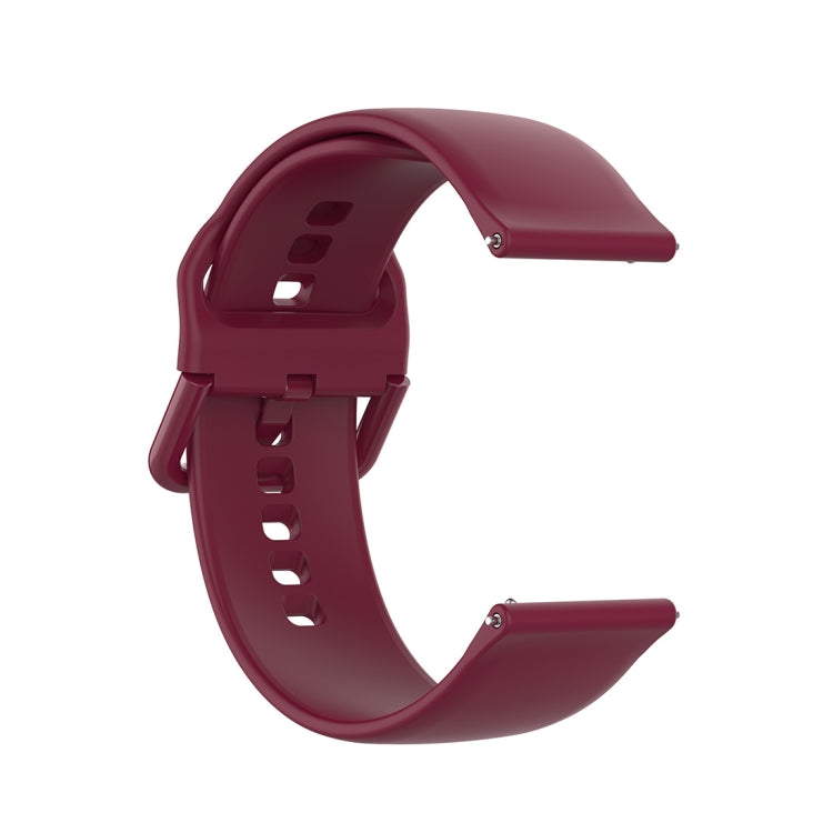 23mm Color Buckle Silicone Wrist Strap Watch Band for Fitbit Versa 2 / Versa / Versa Lite / Blaze, Size: S(Wine Red) - Smart Wear by buy2fix | Online Shopping UK | buy2fix