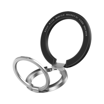 Car Magnetic Dual Axis Ring Phone Holder(Frosted Black) - Ring Holder by buy2fix | Online Shopping UK | buy2fix