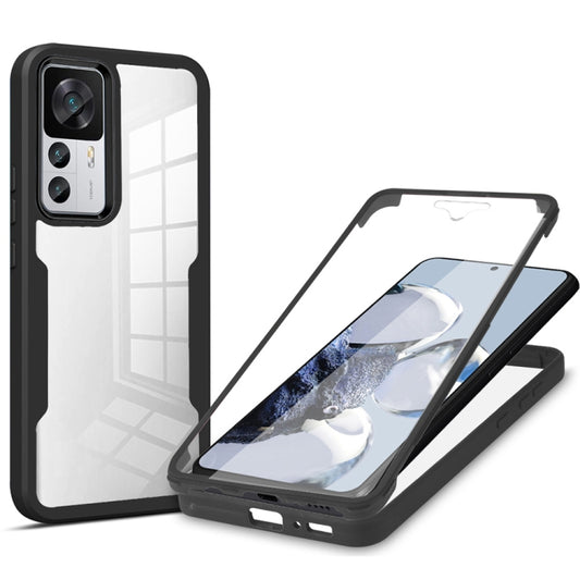 For Xiaomi 12T / 12T Pro 360 Degrees Full Coverage Phone Case(Black) - Xiaomi Cases by buy2fix | Online Shopping UK | buy2fix