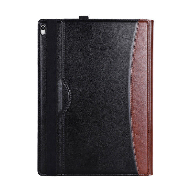 For MicroSoft Surface Book 3 / 2 / 1 15 inch Leather Laptop Case(Black Brown) - Others by buy2fix | Online Shopping UK | buy2fix