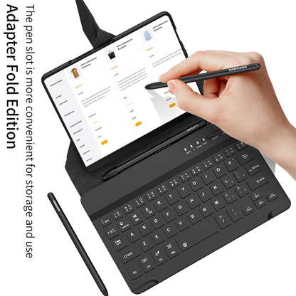 For Samsung Galaxy Z Fold4 GKK Magnetic Folding Bluetooth Keyboard Leather Case with Pen(Green) - Samsung Keyboard by GKK | Online Shopping UK | buy2fix