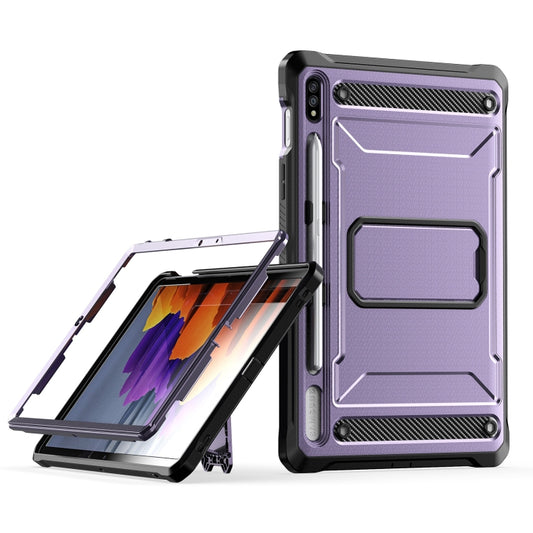 For Samsung Galaxy Tab S7/S8 Explorer PC + TPU Tablet Protective Case with Pen Slot(Purple) - Galaxy Tab S7 by buy2fix | Online Shopping UK | buy2fix