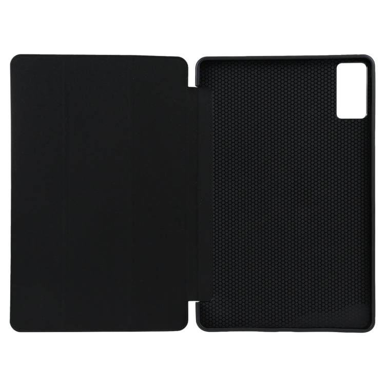 For Xiaomi Redmi Pad 10.61 2022 Three-fold Holder Flip Tablet Leather Case(Black) -  by buy2fix | Online Shopping UK | buy2fix