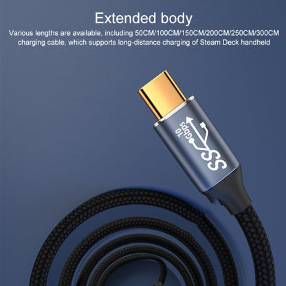 For Steam Deck Gen 100W USB-C/Type-C Male to USB-C/Type-C Female Stereo Curved Extension Cable, Length:1m - Accessories by buy2fix | Online Shopping UK | buy2fix