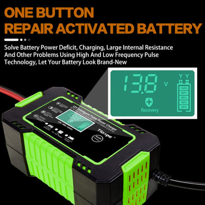 Motorcycle / Car Battery Smart Charger with LCD Creen, Plug Type:EU Plug - In Car by buy2fix | Online Shopping UK | buy2fix