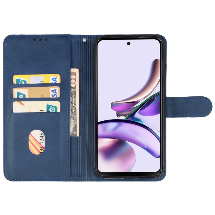 For Motorola Moto G13 / G23 Leather Phone Case(Blue) - Motorola Cases by buy2fix | Online Shopping UK | buy2fix