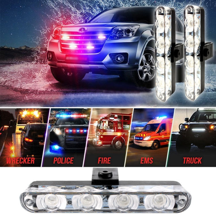 4 in 1 Car 16LEDs Grille Flash Lights Warning Lights with Wireless Remote Control(Yellow) - In Car by buy2fix | Online Shopping UK | buy2fix