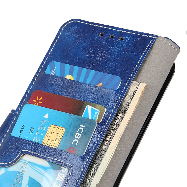 For OnePlus Nord CE 3 Lite Retro Crazy Horse Texture Leather Phone Case(Blue) - OnePlus Cases by buy2fix | Online Shopping UK | buy2fix