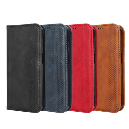 For Google Pixel 7a Magnetic Buckle Retro Texture Leather Phone Case(Red) - Google Cases by buy2fix | Online Shopping UK | buy2fix