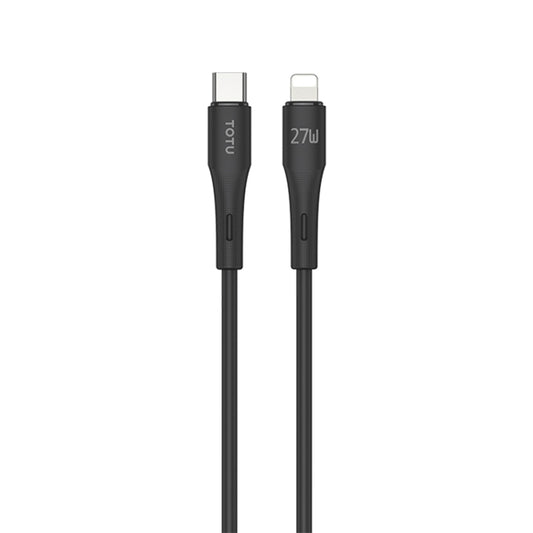 TOTU BPD-013 Skin Sense Series Type-C to 8 Pin Silicone Fast Charging Data Cable, Length:1m(Black) - 2 in 1 Cable by TOTUDESIGN | Online Shopping UK | buy2fix