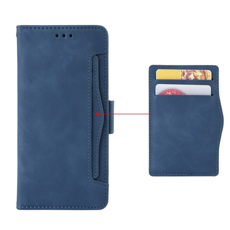 For Samsung Galaxy S23+ 5G Skin Feel Calf Texture Card Slots Leather Phone Case(Blue) - Galaxy S23+ 5G Cases by buy2fix | Online Shopping UK | buy2fix