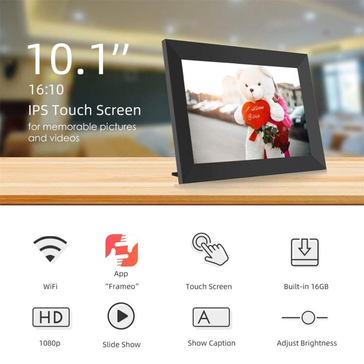 10.1 inch IPS Display WiFi Cloud Photo Frame, RK3126C Quad Core up to 1.5GHz, 1GB+16GB, Power Plug:EU Plug(Black) - Consumer Electronics by buy2fix | Online Shopping UK | buy2fix