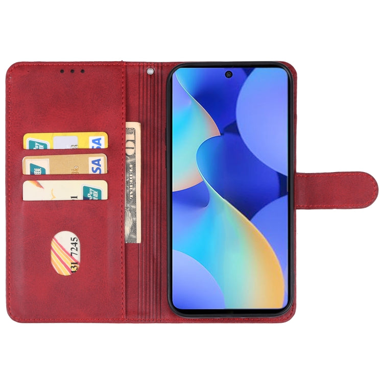 For Tecno Spark 10 Pro Leather Phone Case(Red) - Tecno Cases by buy2fix | Online Shopping UK | buy2fix