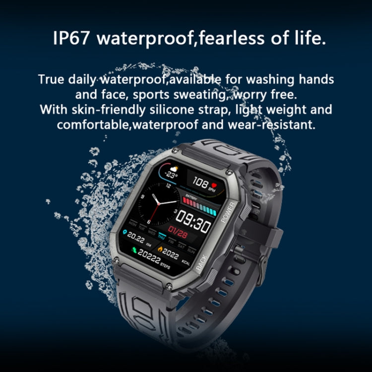 K6 1.8 inch IP67 Waterproof Smart Watch, Support Heart Rate / Sleep Monitoring(Green) - Smart Wear by buy2fix | Online Shopping UK | buy2fix