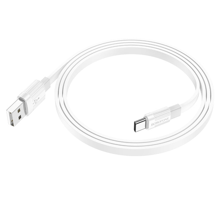 Borofone BX89 USB to Type-C Union 3A Charging Data Cable, Length:1m(White Orange) -  by Borofone | Online Shopping UK | buy2fix