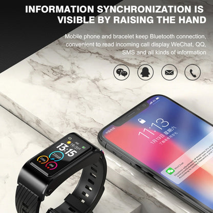 H21 1.14-inch Steel Band Earphone Detachable Smart Watch Support Temperature Measurement / Bluetooth Call / Voice Control(Black) - Smart Wear by buy2fix | Online Shopping UK | buy2fix
