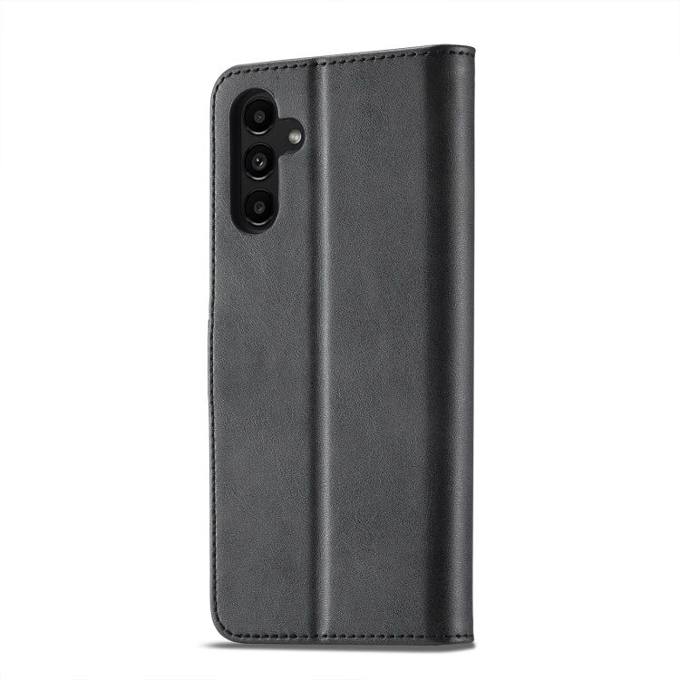 For Samsung Galaxy A24 4G / 5G LC.IMEEKE Calf Texture Leather Phone Case(Black) - Galaxy Phone Cases by LC.IMEEKE | Online Shopping UK | buy2fix