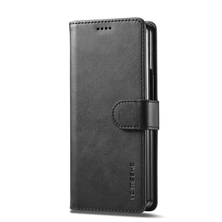 For Samsung Galaxy Z Fold5 5G LC.IMEEKE Calf Texture Leather Phone Case(Black) - Galaxy Z Fold5 Cases by LC.IMEEKE | Online Shopping UK | buy2fix