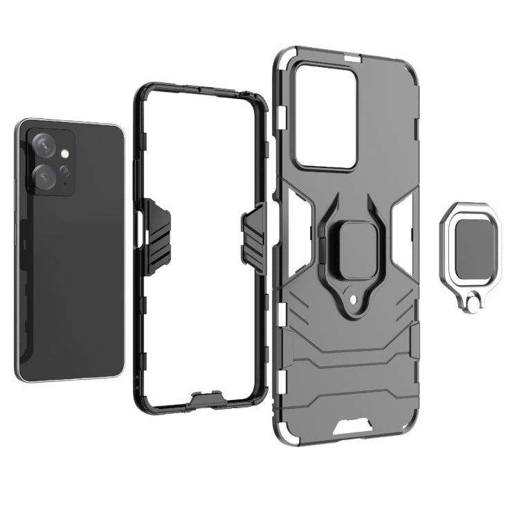 For Xiaomi Redmi Note 12 4G Global Magnetic Ring Holder PC + TPU Phone Case(Black) - Note 12 Cases by buy2fix | Online Shopping UK | buy2fix