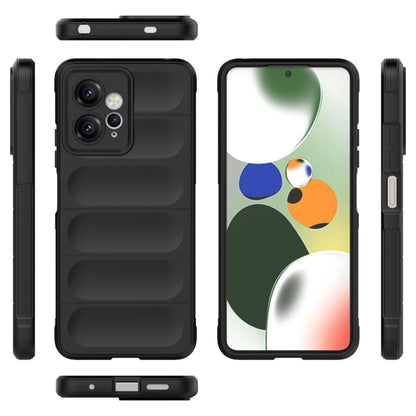 For Xiaomi Redmi Note 12 4G Global Magic Shield TPU + Flannel Phone Case(Black) - Note 12 Cases by buy2fix | Online Shopping UK | buy2fix