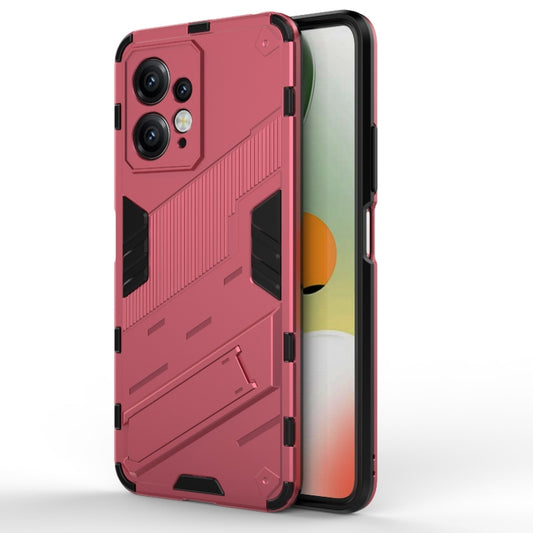 For Xiaomi Redmi Note 12 4G Global Punk Armor 2 in 1 PC + TPU Shockproof Phone Case with Holder(Rose Red) - Note 12 Cases by buy2fix | Online Shopping UK | buy2fix