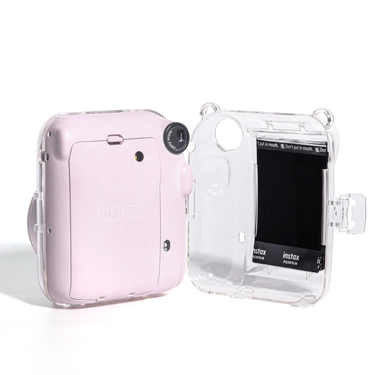 For FUJIFILM instax mini 12 Crystal Hard Acrylic Camera Case with Shoulder Strap(DIY Milk Cow) - Protective Case by buy2fix | Online Shopping UK | buy2fix