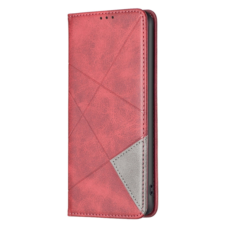 For Samsung Galaxy A24 4G Prismatic Invisible Magnetic Leather Phone Case(Red) - Galaxy Phone Cases by buy2fix | Online Shopping UK | buy2fix