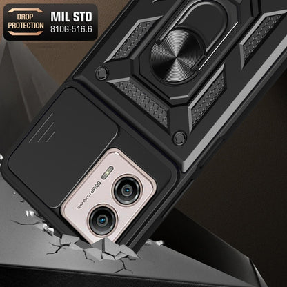 For Motorola Moto G53 / G13 / G23 5G Sliding Camera Cover Design TPU+PC Phone Case(Gold) - Motorola Cases by buy2fix | Online Shopping UK | buy2fix