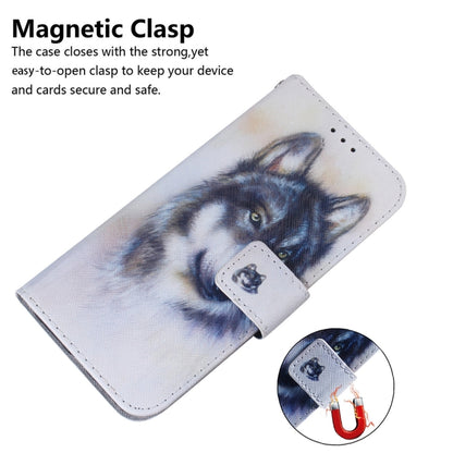 For Xiaomi Redmi 12C / 11A Coloured Drawing Flip Leather Phone Case(White Wolf) - Xiaomi Cases by buy2fix | Online Shopping UK | buy2fix