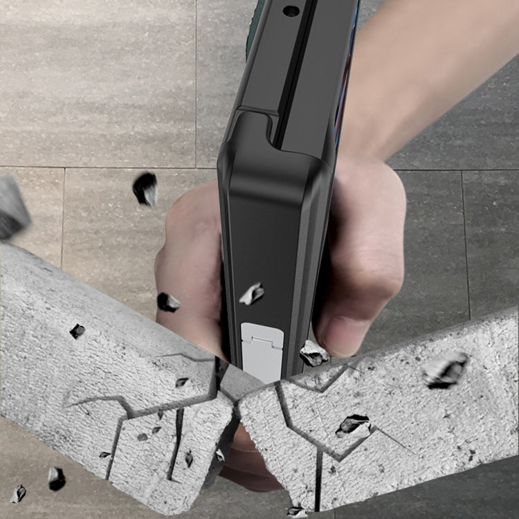 For OPPO Find N2 GKK Magnetic Hinge Flip Leather Phone Case with Holder(Silver) - Find N2 Cases by GKK | Online Shopping UK | buy2fix