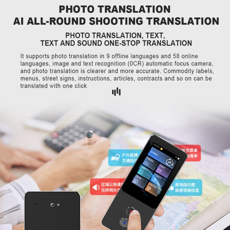 T9 Pro Smart and Precise Translator Supports 134 Languages with Offline Translation/Photo Translation(Black) - Consumer Electronics by buy2fix | Online Shopping UK | buy2fix