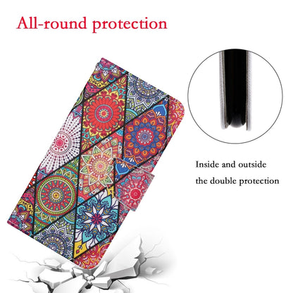 For Xiaomi Redmi Note 12 4G Global Colored Drawing Pattern Flip Leather Phone Case(Diamond Totem) - Note 12 Cases by buy2fix | Online Shopping UK | buy2fix