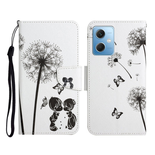 For Xiaomi Redmi Note 12 5G Global/Poco X5 Colored Drawing Pattern Flip Leather Phone Case(Dandelion) - Note 12 Cases by buy2fix | Online Shopping UK | buy2fix