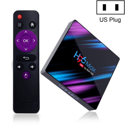 H96 Max-3318 4K Ultra HD Android TV Box with Remote Controller, Android 10.0, RK3318 Quad-Core 64bit Cortex-A53, 4GB+64GB, Support TF Card / USBx2 / AV / Ethernet, Plug Specification:US Plug - Consumer Electronics by buy2fix | Online Shopping UK | buy2fix