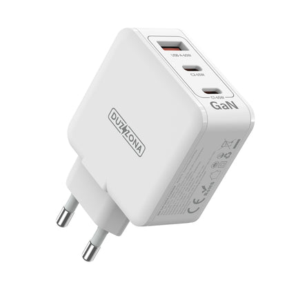 DUZZONA T9 65W Dual USB-C / Type-C+USB GaN Fast Charger, Specification:EU Plug - USB Charger by DUZZONA | Online Shopping UK | buy2fix