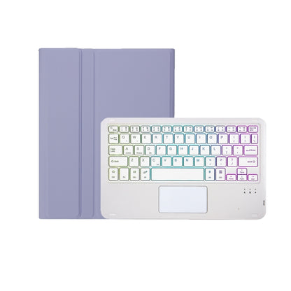 For Huawei MatePad 11 2023 AHW13-AS Lambskin Texture Ultra-thin Detachable Backlight Bluetooth Keyboard Leather Case with Touchpad(Purple) - Huawei Keyboard by buy2fix | Online Shopping UK | buy2fix
