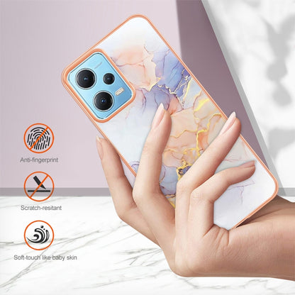 Electroplating IMD TPU Phone Case For Xiaomi Redmi Note 12 5G Global/Note 12 5G China/Poco X5 5G(White Marble) - Note 12 Cases by buy2fix | Online Shopping UK | buy2fix