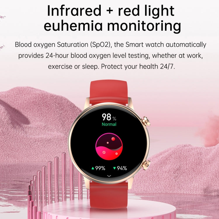 HK39 1.1 inch Smart Stainless Steel Band Watch Support Bluetooth Call/Blood Oxygen Monitoring(Gold) - Smart Wear by buy2fix | Online Shopping UK | buy2fix