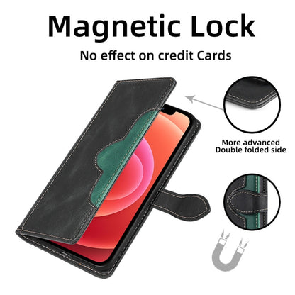 For Xiaomi Redmi Note 12 4G Global Skin Feel Magnetic Buckle Leather Phone Case(Black) - Note 12 Cases by buy2fix | Online Shopping UK | buy2fix