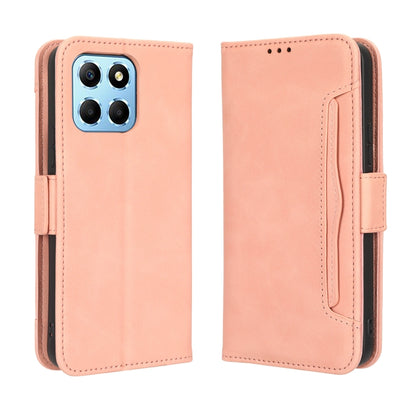 For Honor 70 Lite / X6 4G Skin Feel Calf Texture Card Slots Leather Phone Case(Pink) - Honor Cases by buy2fix | Online Shopping UK | buy2fix