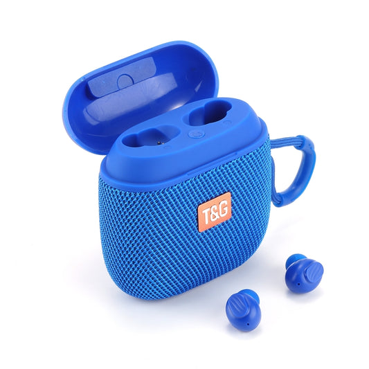 T&G TG809 2 in 1 Portable Outdoor Wireless Speaker & Mini TWS Bluetooth Earbuds(Blue) - Mini Speaker by T&G | Online Shopping UK | buy2fix