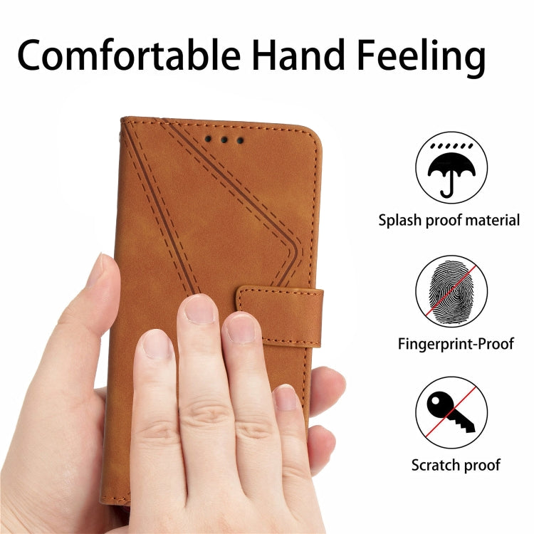 For Xiaomi 13 Ultra Stitching Embossed Leather Phone Case(Brown) - 13 Ultra Cases by buy2fix | Online Shopping UK | buy2fix