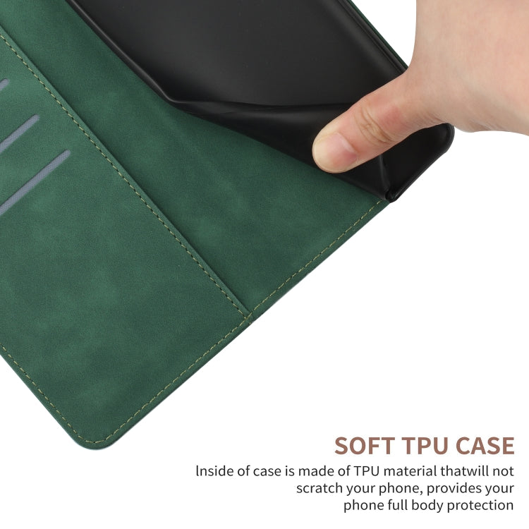 For Xiaomi POCO X4 GT Stitching Embossed Leather Phone Case(Green) - Xiaomi Cases by buy2fix | Online Shopping UK | buy2fix