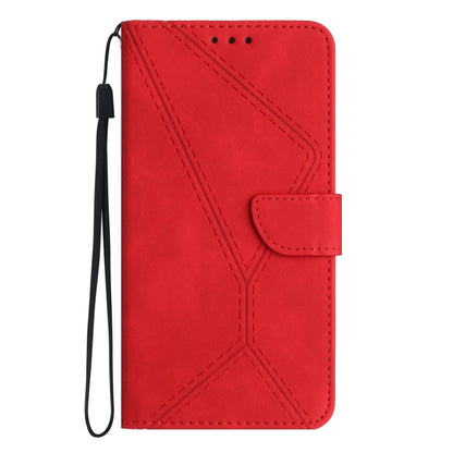 For Xiaomi Redmi 11A Stitching Embossed Leather Phone Case(Red) - Xiaomi Cases by buy2fix | Online Shopping UK | buy2fix