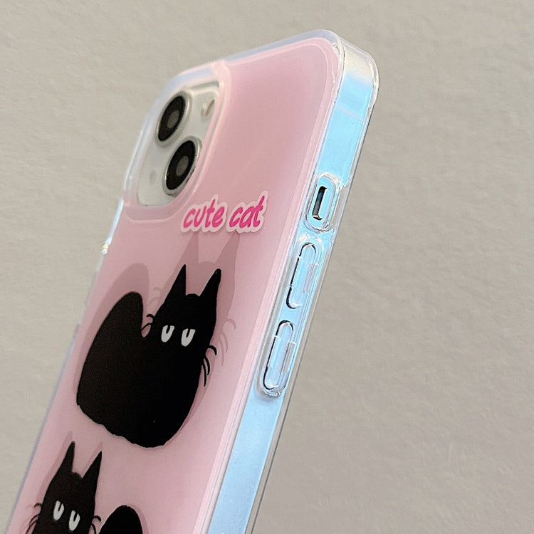 For iPhone 12 Pro Max IMD Cute Animal Pattern Phone Case(Cat) - iPhone 12 Pro Max Cases by buy2fix | Online Shopping UK | buy2fix