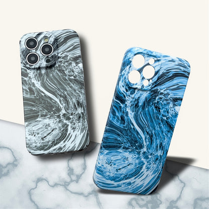 For iPhone 13 mini Marble Pattern Phone Case(Blue White) - iPhone 13 mini Cases by buy2fix | Online Shopping UK | buy2fix